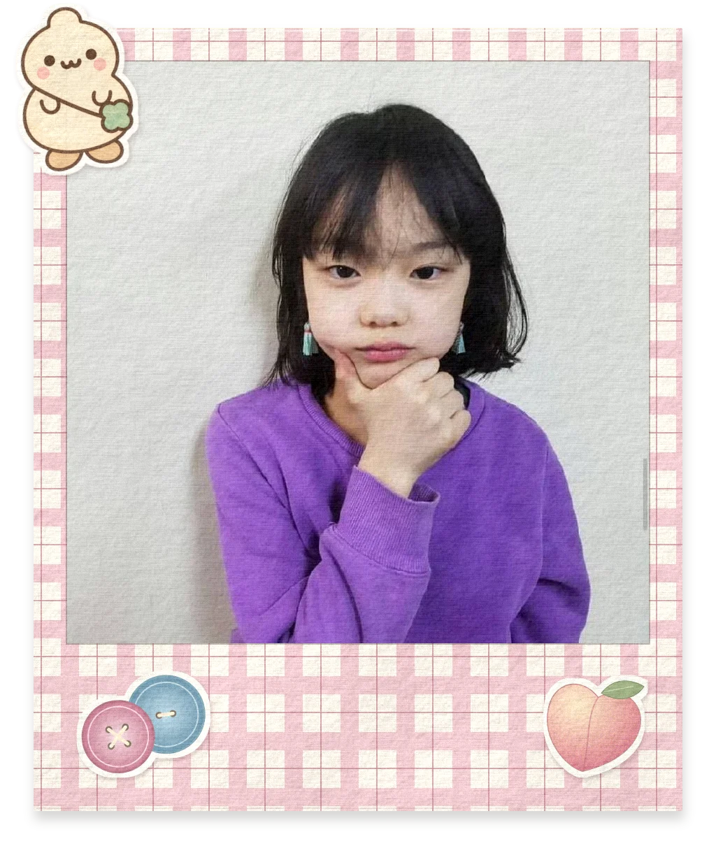 Childhood Ian wearing purple